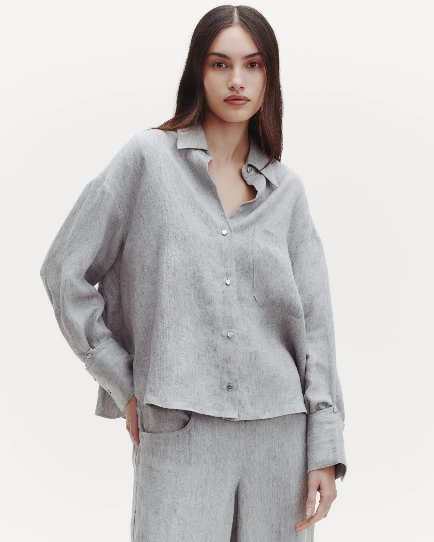 J.D.Shirt in Hemp Denim sold by TWP CLOTHING product image thumbnail 2