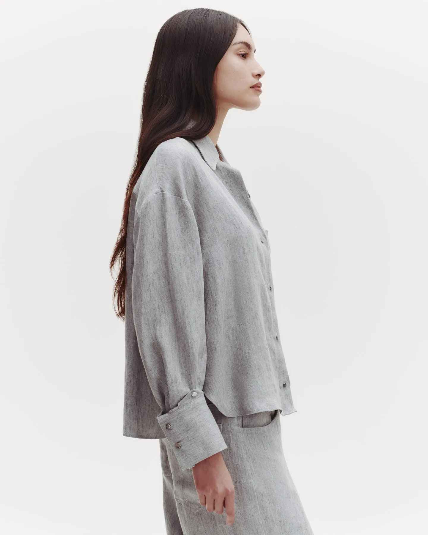 J.D.Shirt in Hemp Denim sold by TWP CLOTHING