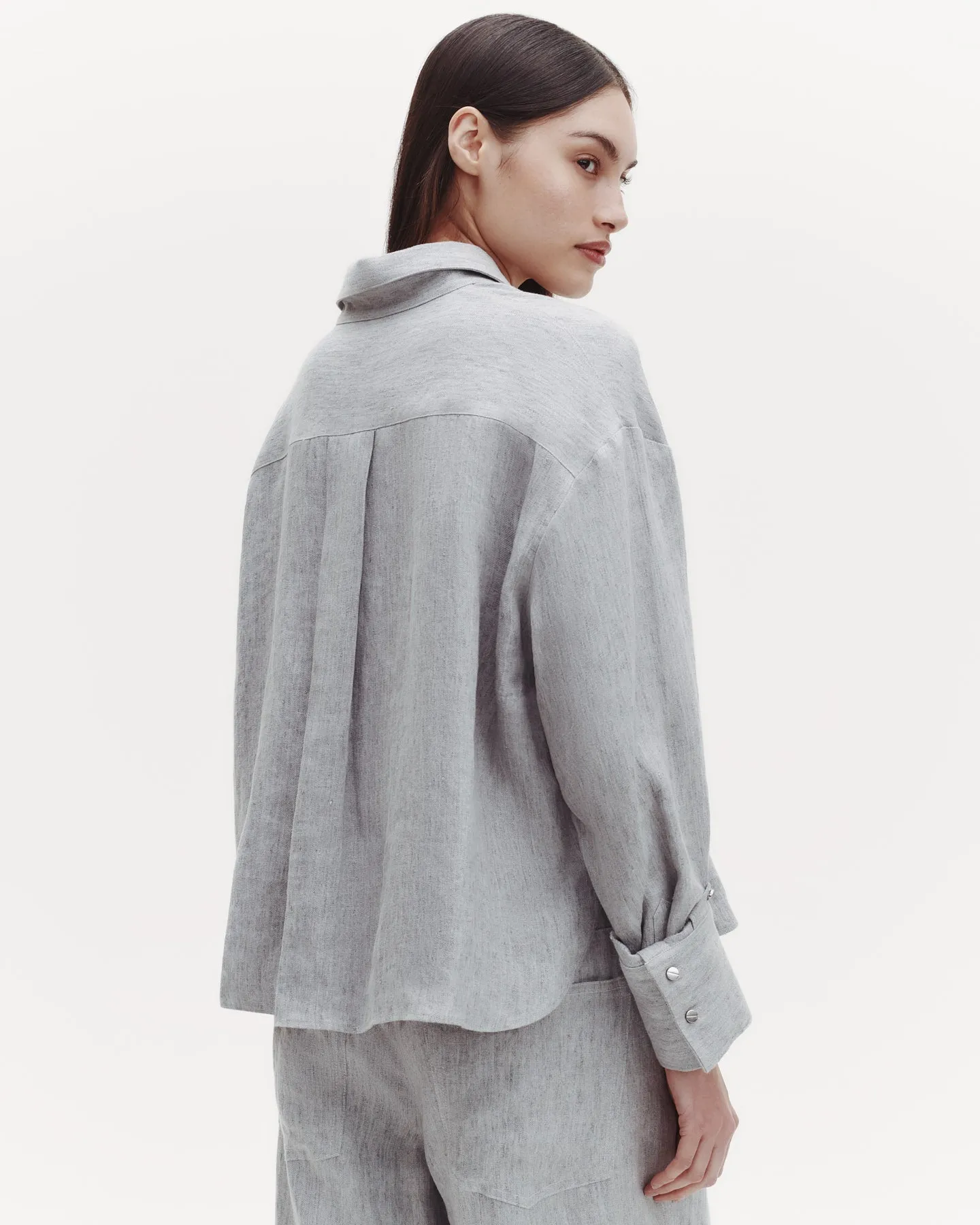 J.D.Shirt in Hemp Denim sold by TWP CLOTHING product image thumbnail 5