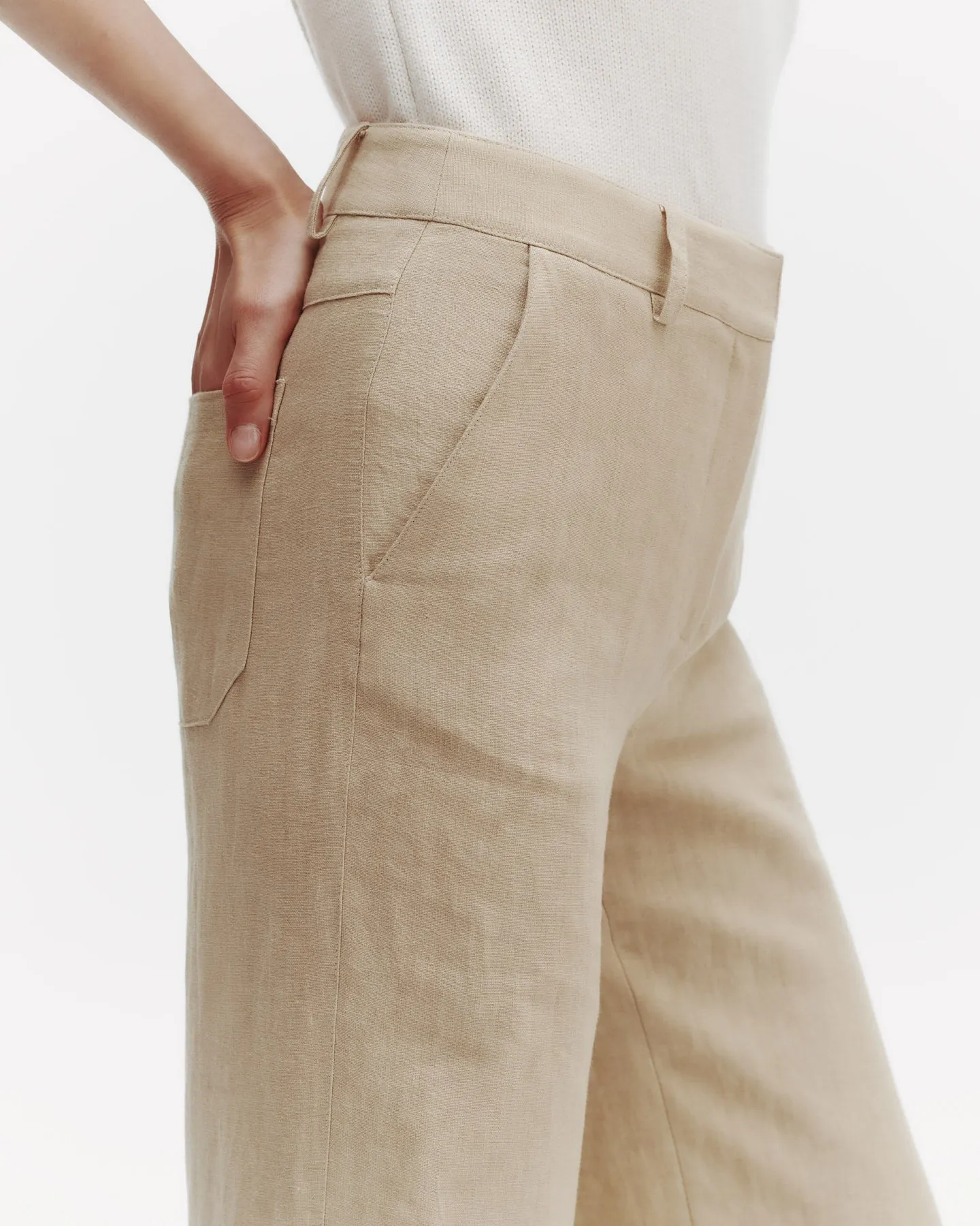 Howard Pant in Washed Linen sold by TWP CLOTHING product image thumbnail 3