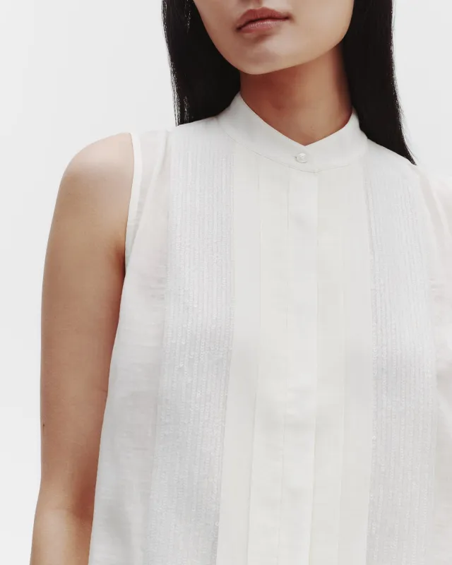 Adele Top with Sequins in Sheer Crinkled Shirting sold by TWP CLOTHING