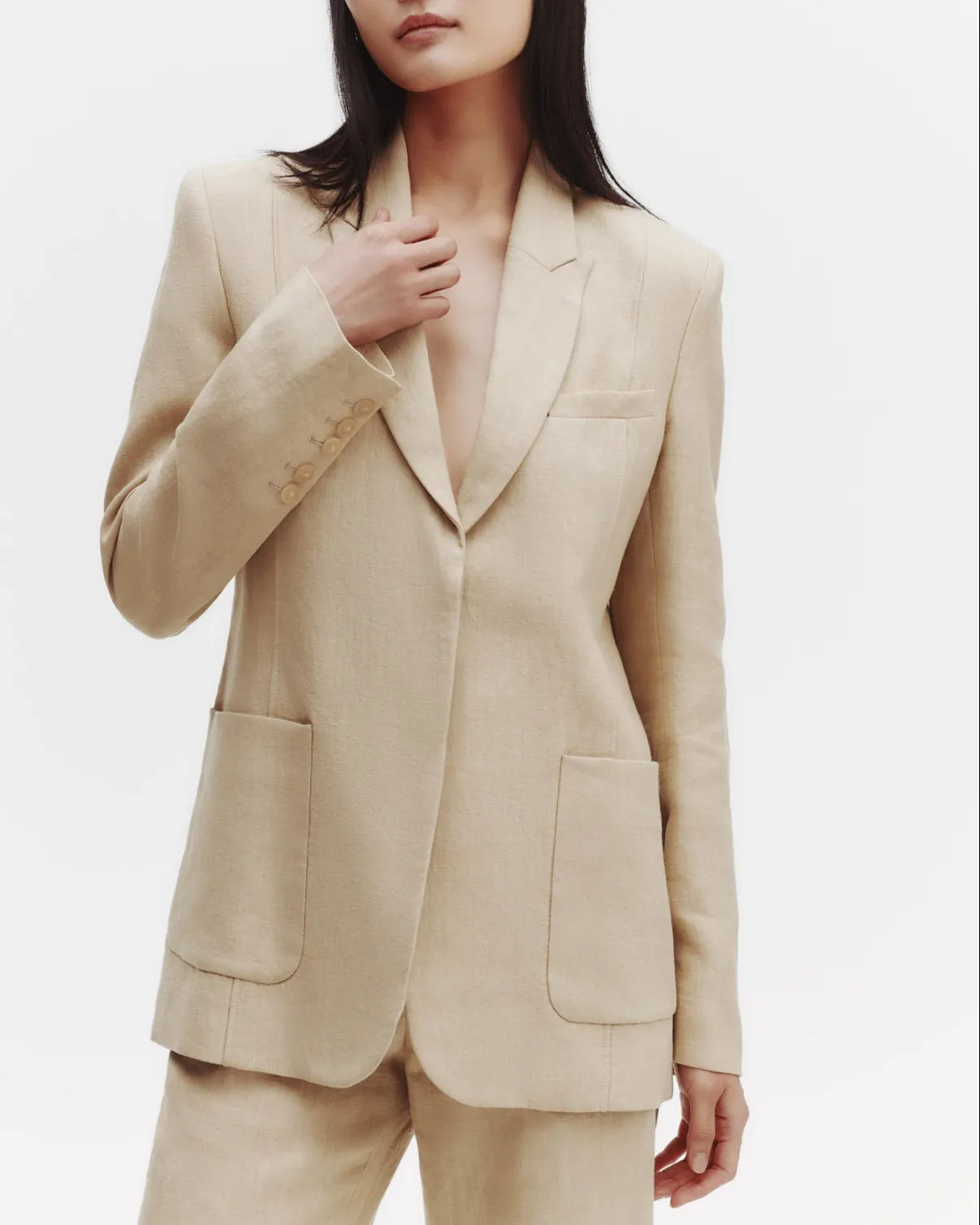 Morgan's Blazer in Washed Linen sold by TWP CLOTHING product image thumbnail 2