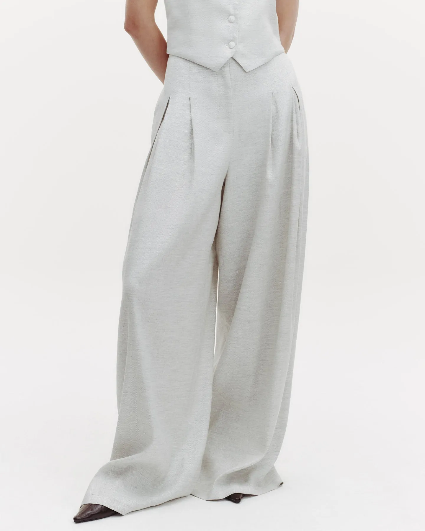 Drew Pant in Linen Viscose sold by TWP CLOTHING