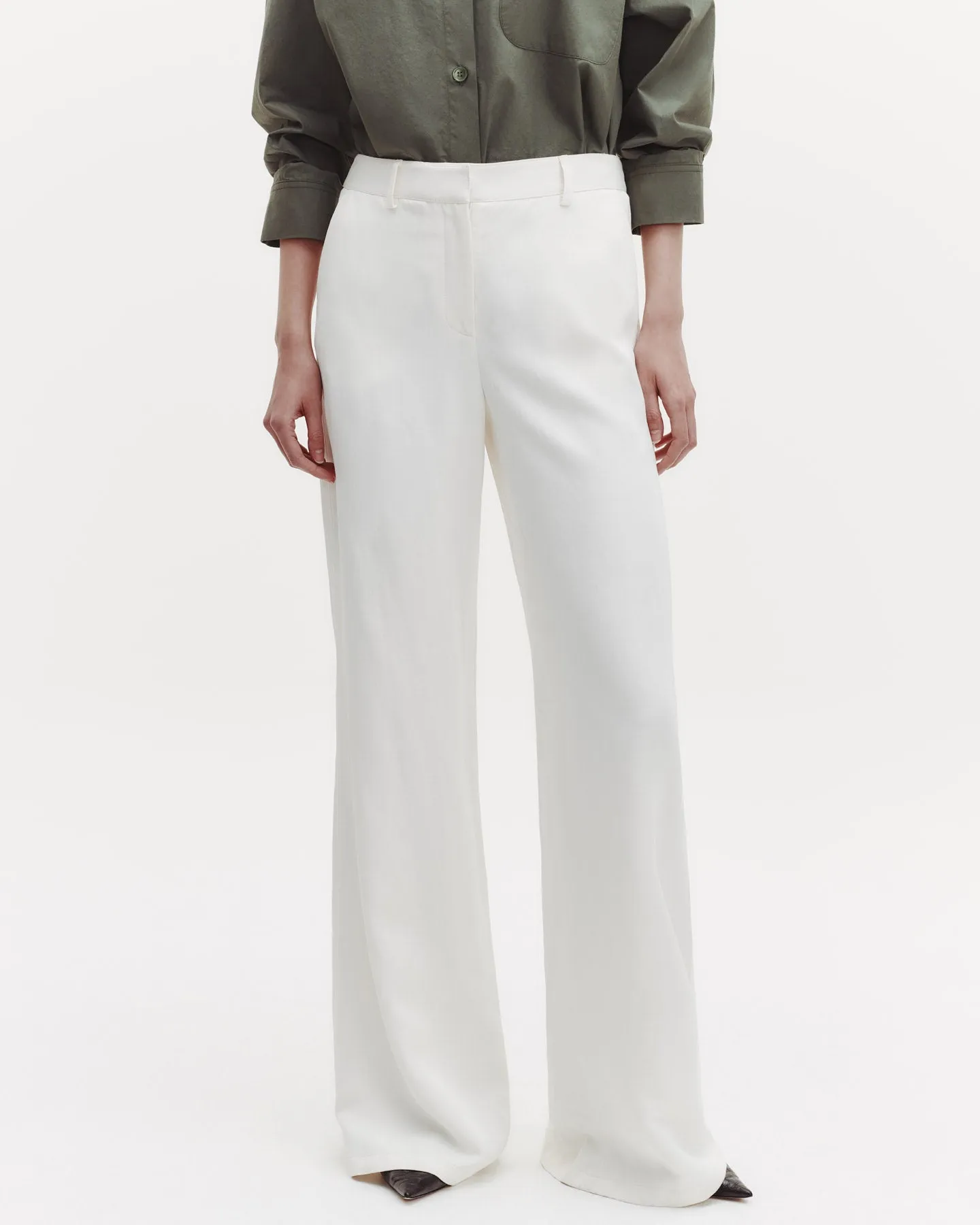 Howard Pant in Coated Viscose Linen sold by TWP CLOTHING