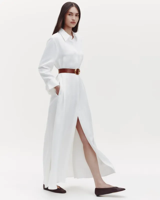 Jenny's Gown in Coated Viscose Linen sold by TWP CLOTHING