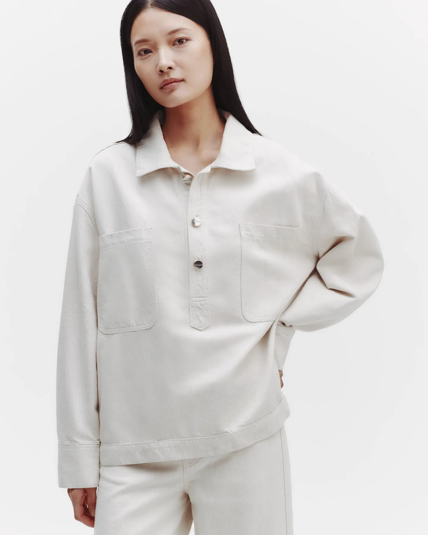 At Ease Popover in Japanese Denim sold by TWP CLOTHING product image thumbnail 2