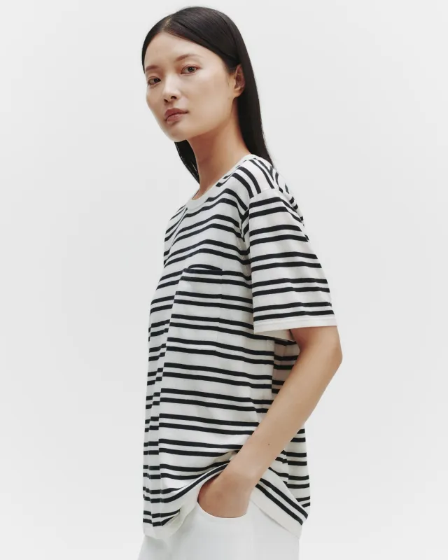 Striped Big Boy Tee in Cotton Silk sold by TWP CLOTHING