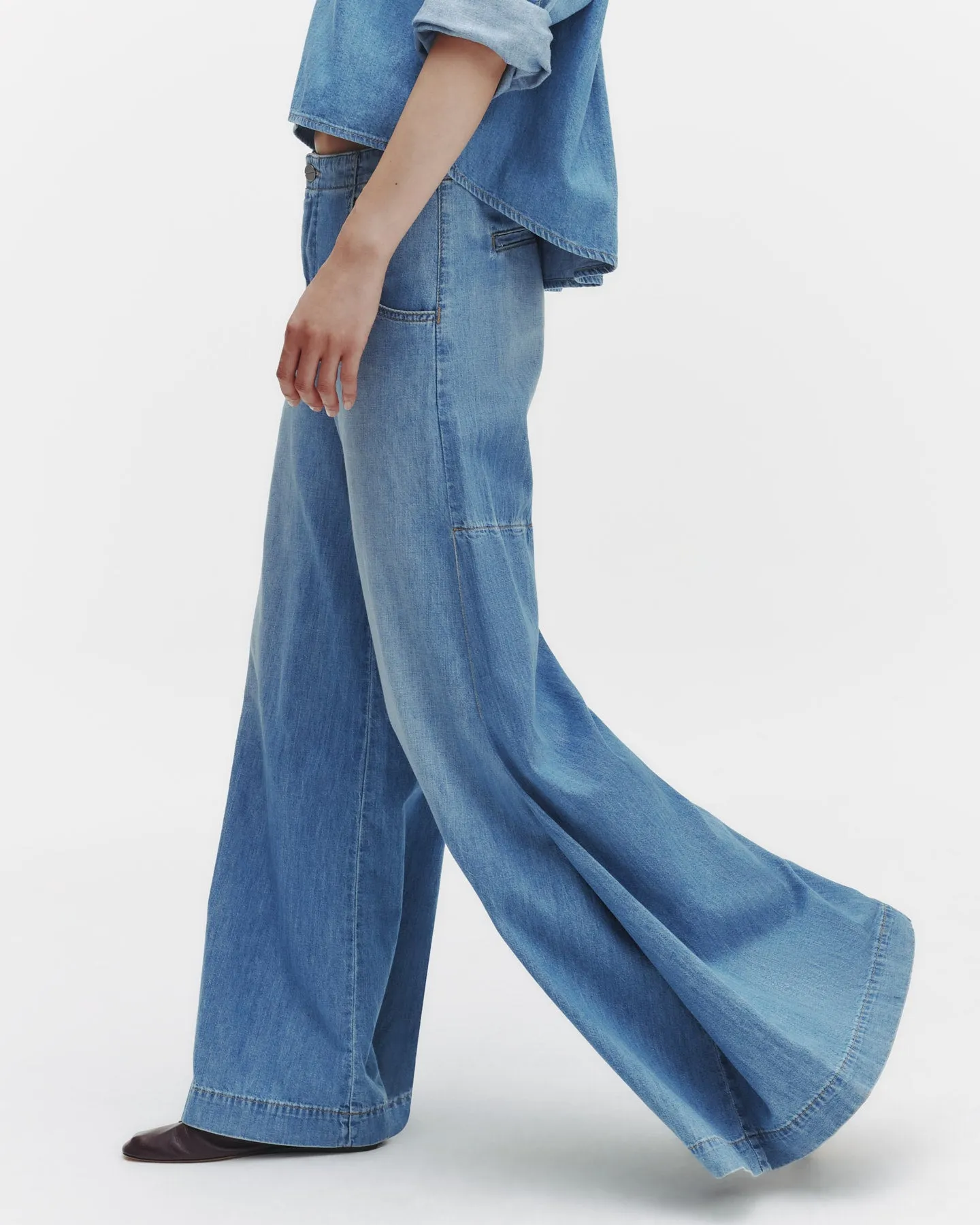 Lulu Jean in Vintage Wash Denim sold by TWP CLOTHING product image thumbnail 5