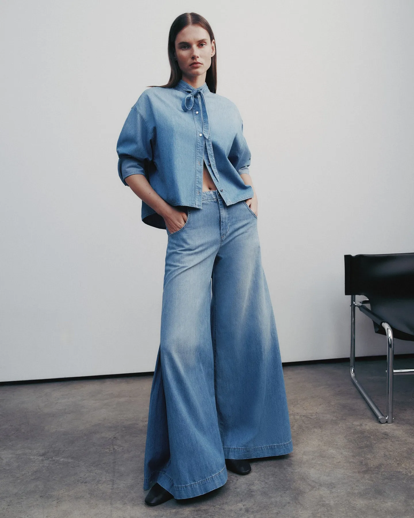 Lulu Jean in Vintage Wash Denim sold by TWP CLOTHING