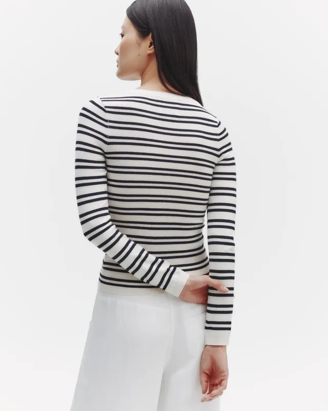 Striped Secondskin in Cotton Silk sold by TWP CLOTHING