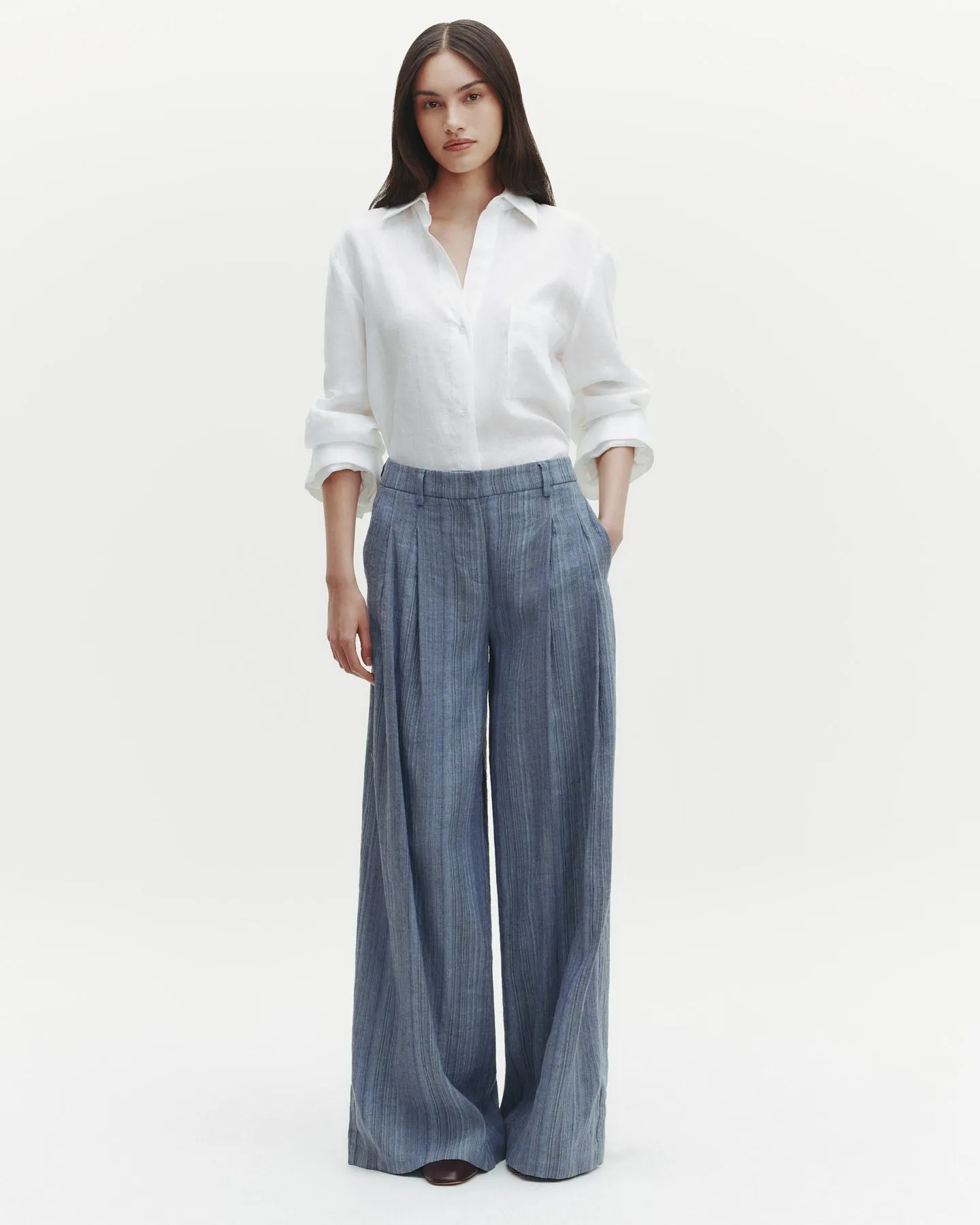 The Next Morning Shirt in Delave Linen sold by TWP CLOTHING product image thumbnail 4