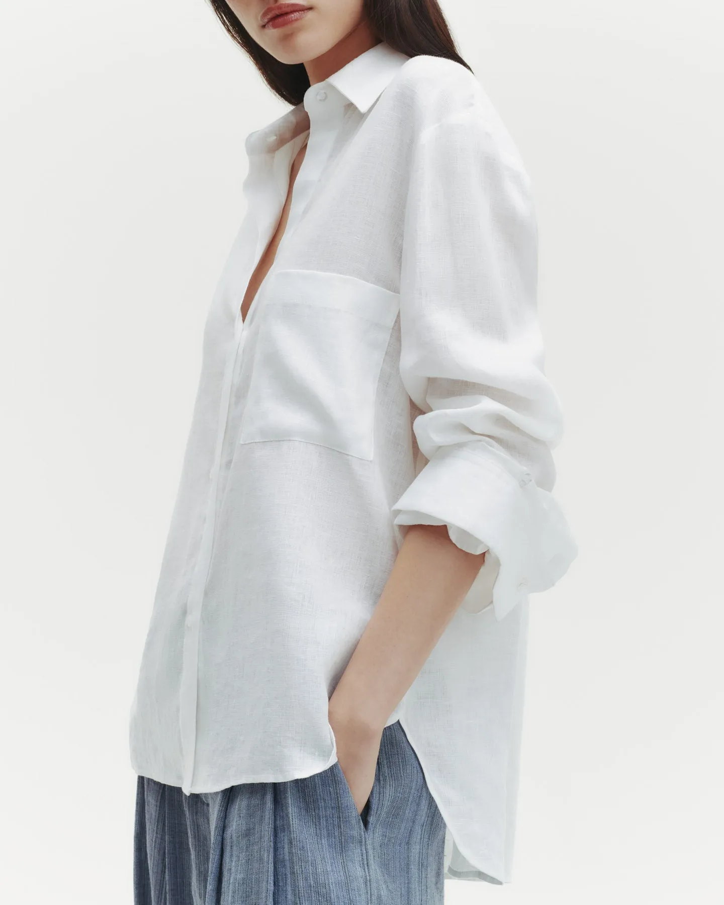 The Next Morning Shirt in Delave Linen sold by TWP CLOTHING product image thumbnail 3