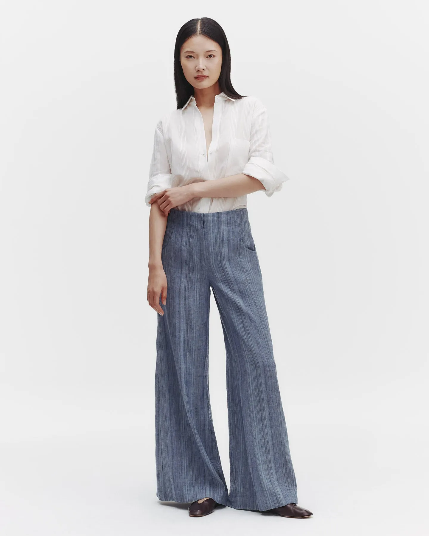 Demie Pant in Linen Gabardine sold by TWP CLOTHING product image thumbnail 4