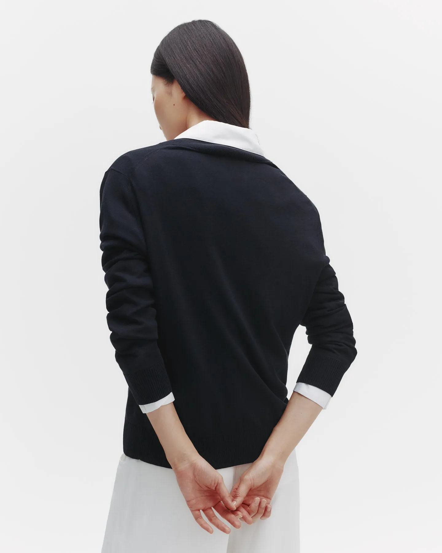 Perfect Deep V Sweater in Cotton Viscose sold by TWP CLOTHING product image thumbnail 3