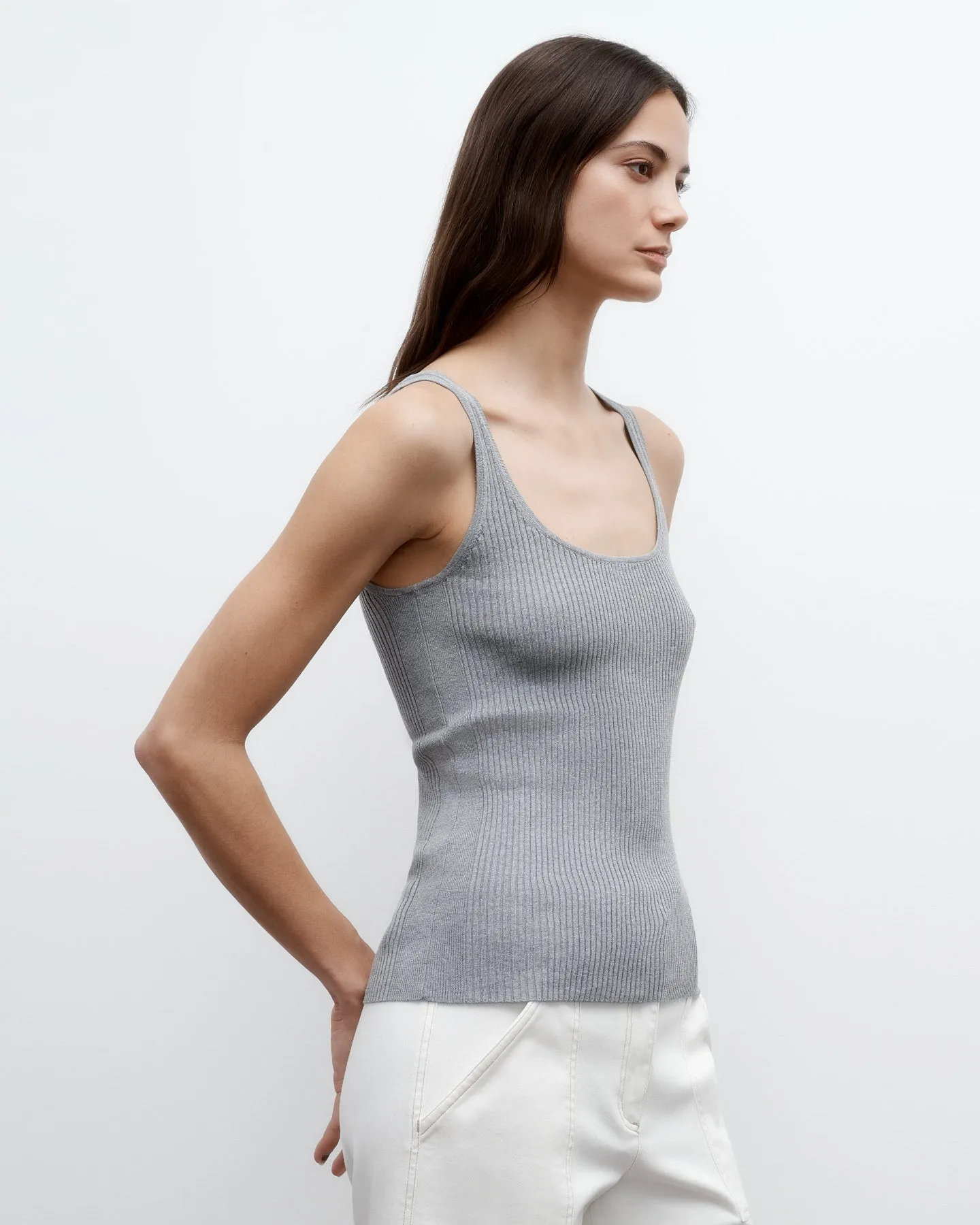 Knit Tank in Cotton Silk sold by TWP CLOTHING product image thumbnail 2