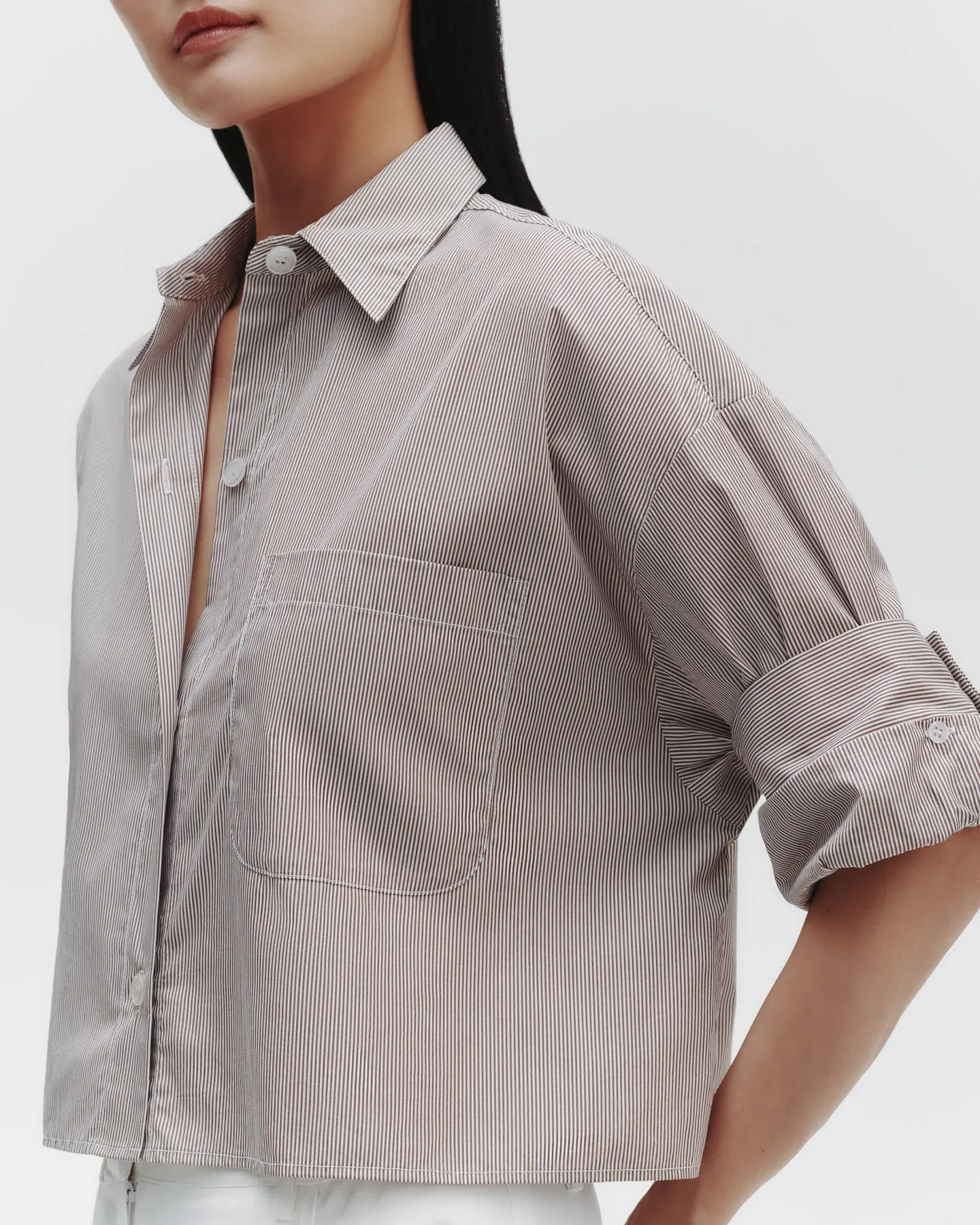 Next Ex Shirt in Superfine Cotton Mini Stripe sold by TWP CLOTHING product image thumbnail 2