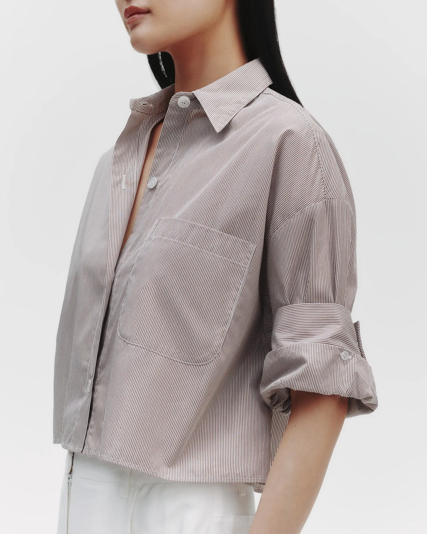 Next Ex Shirt in Superfine Cotton Mini Stripe sold by TWP CLOTHING product image thumbnail 3