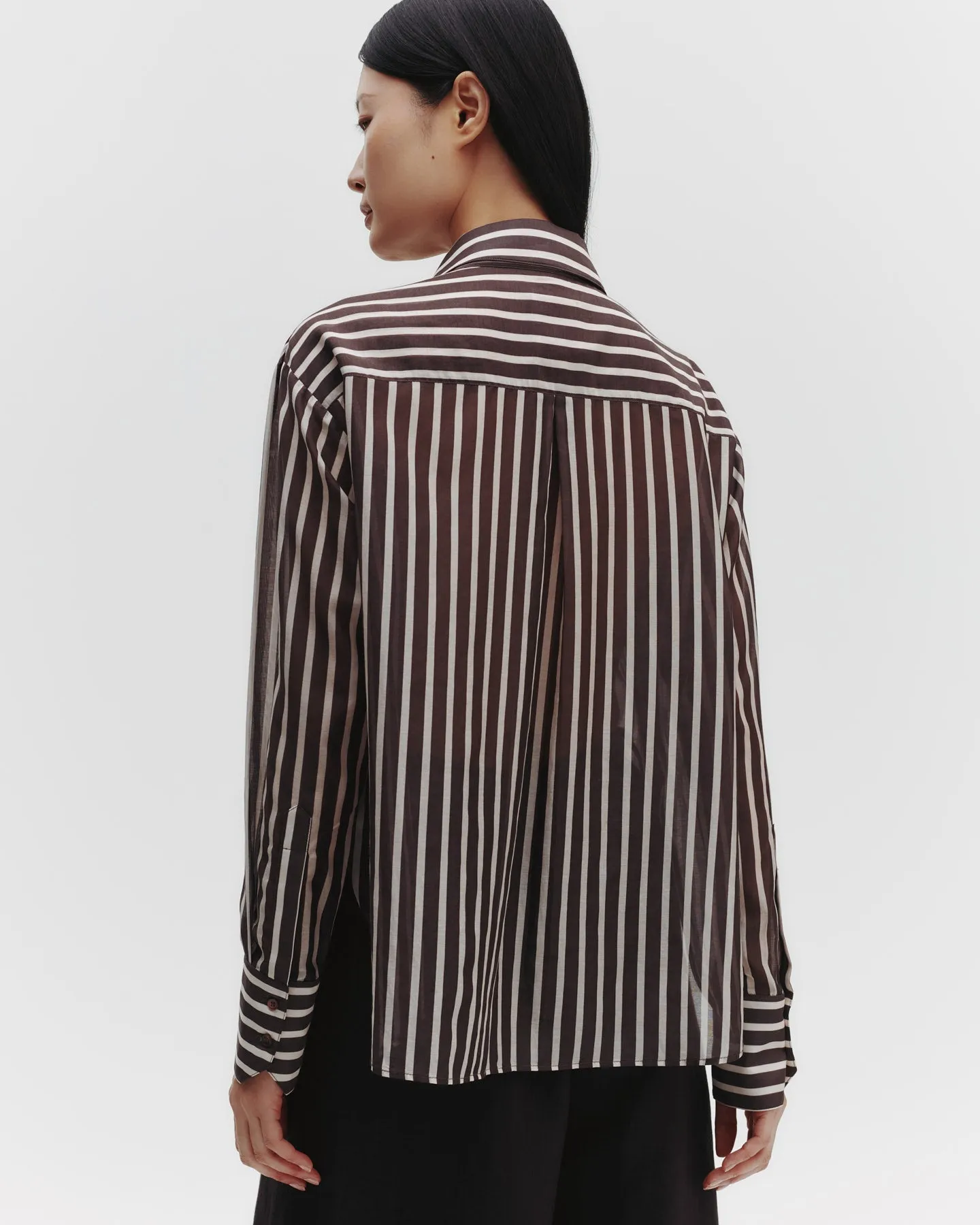 Joey Shirt in Washed Silk Voile sold by TWP CLOTHING product image thumbnail 3