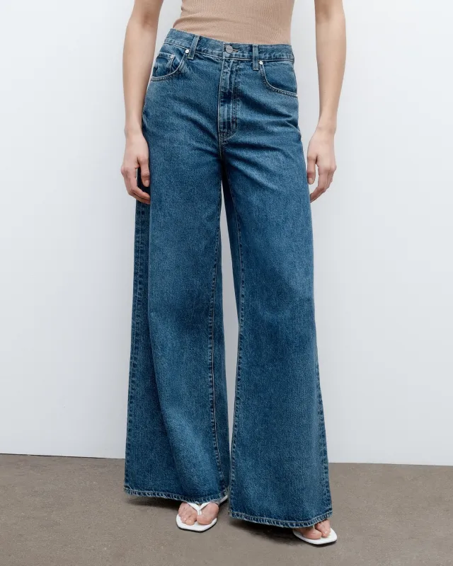 Tall Tiny Dancer Jean in Denim sold by TWP CLOTHING