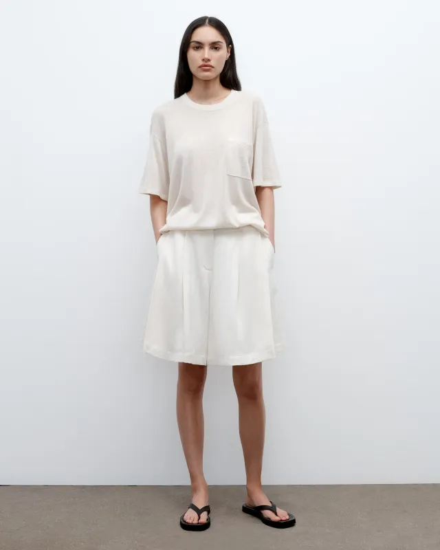 Galley Short in Coated Viscose Linen sold by TWP CLOTHING