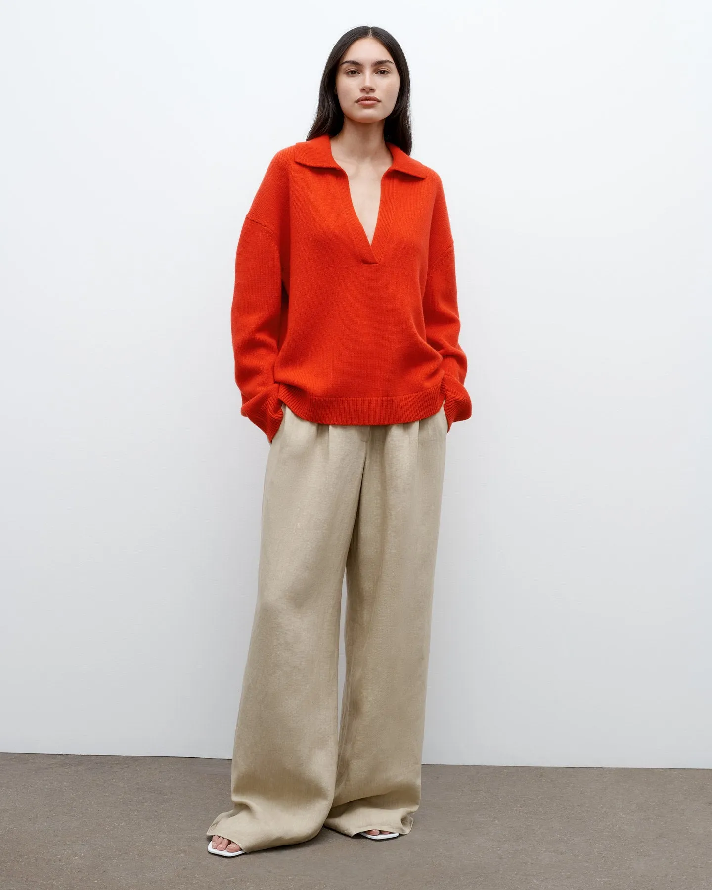 Boy Henley in Cashmere sold by TWP CLOTHING