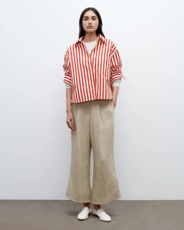 Houston St. Pant in Washed Linen Suiting sold by TWP CLOTHING