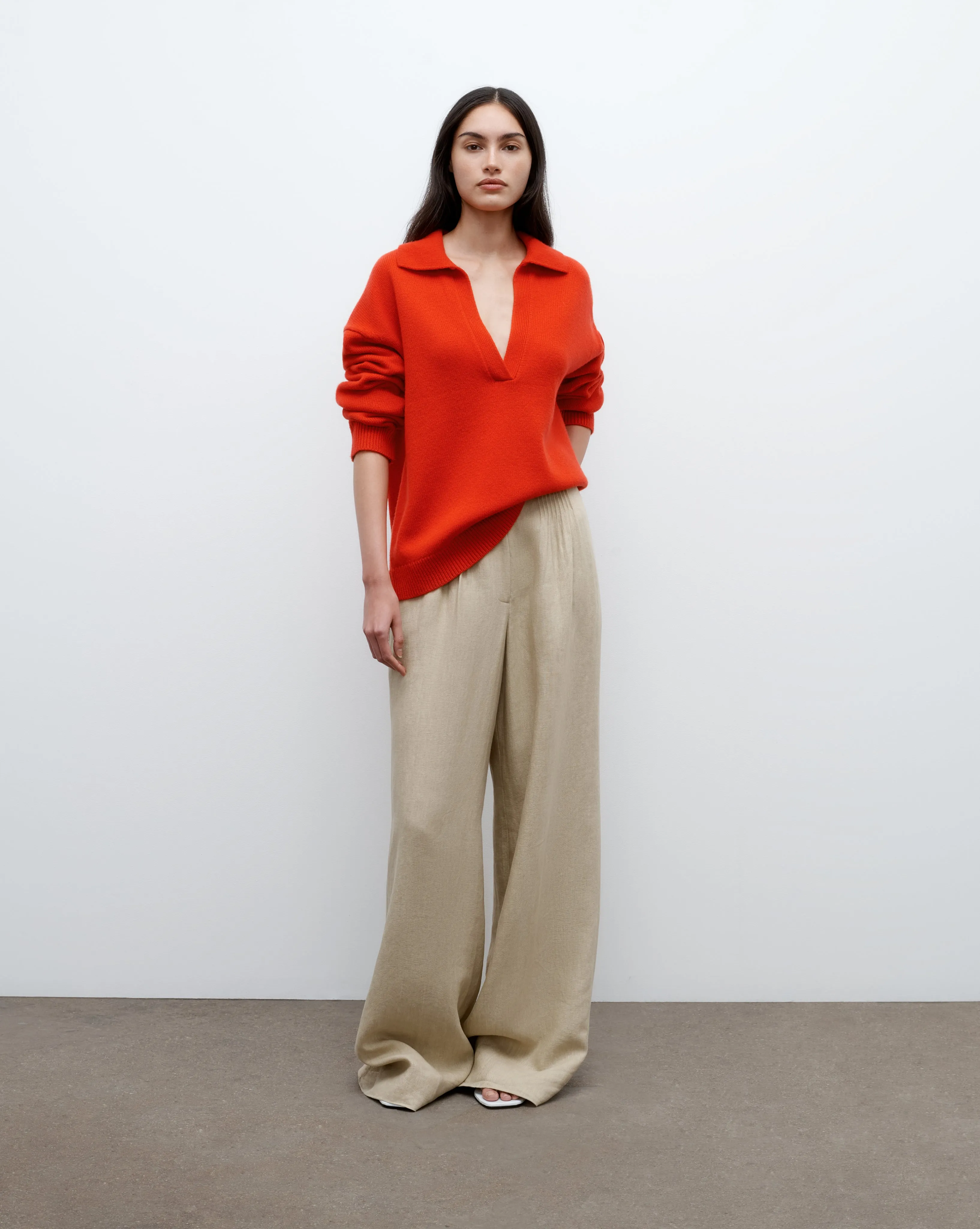 Mini Pleat Trouser in Washed Linen Suiting sold by TWP CLOTHING product image thumbnail 5