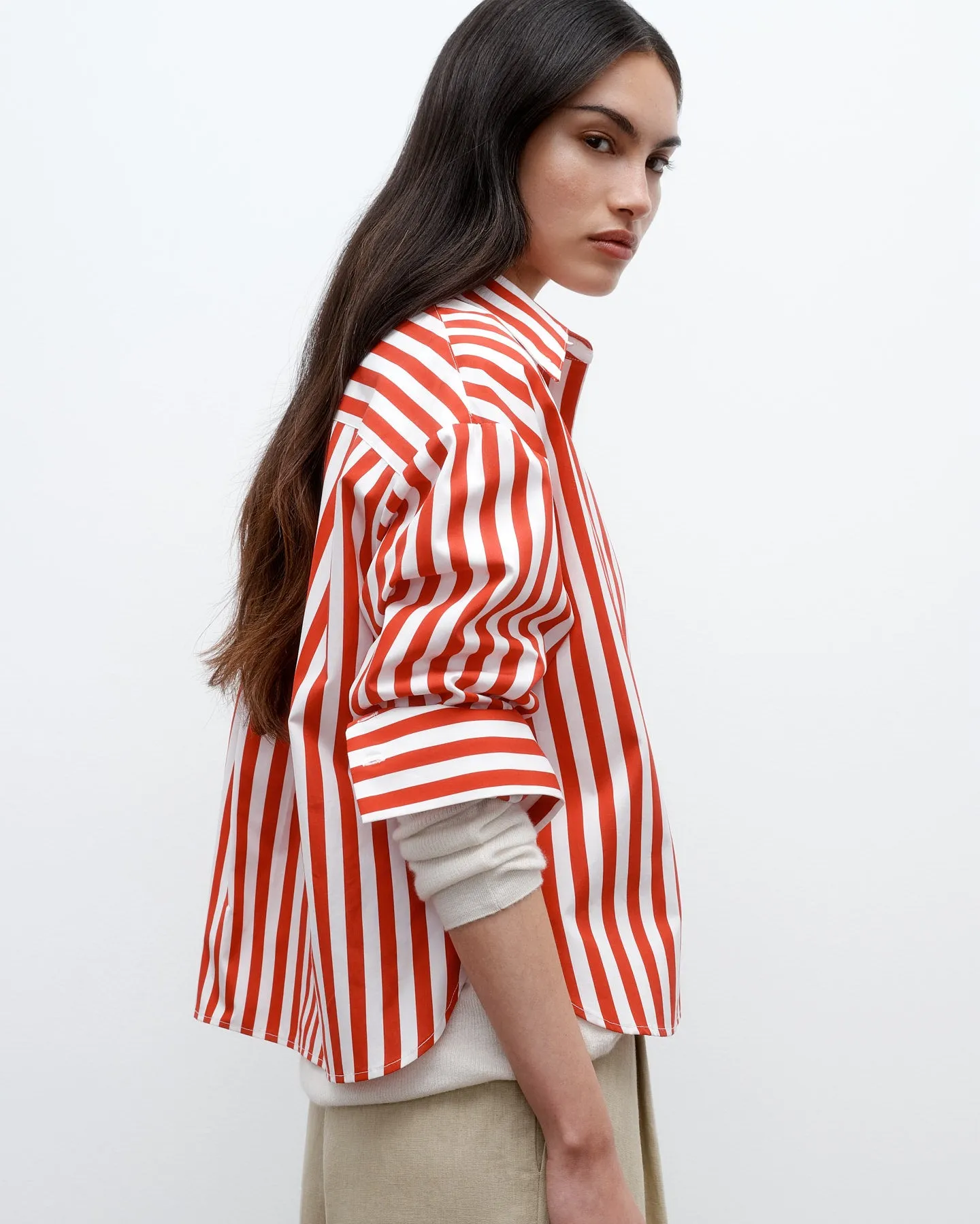 J.D. Shirt in Boardwalk Cotton Stripe sold by TWP CLOTHING product image thumbnail 2