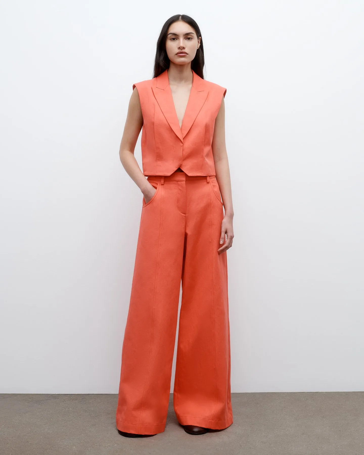 Dee's Trouser in Cotton Linen Twill sold by TWP CLOTHING