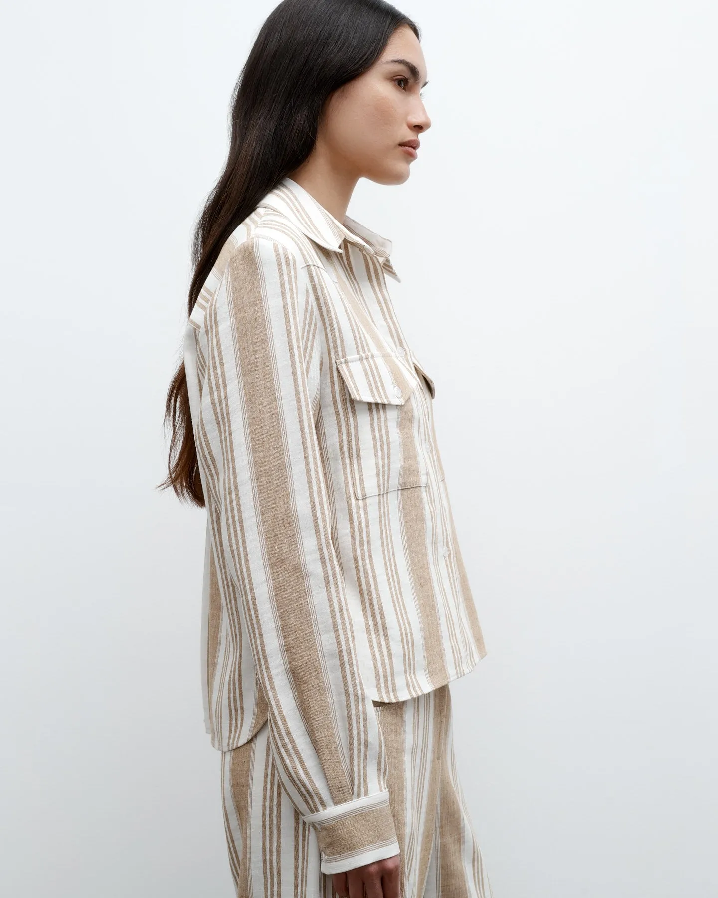 New Carter Top in Tosca Barre Linen sold by TWP CLOTHING product image thumbnail 4