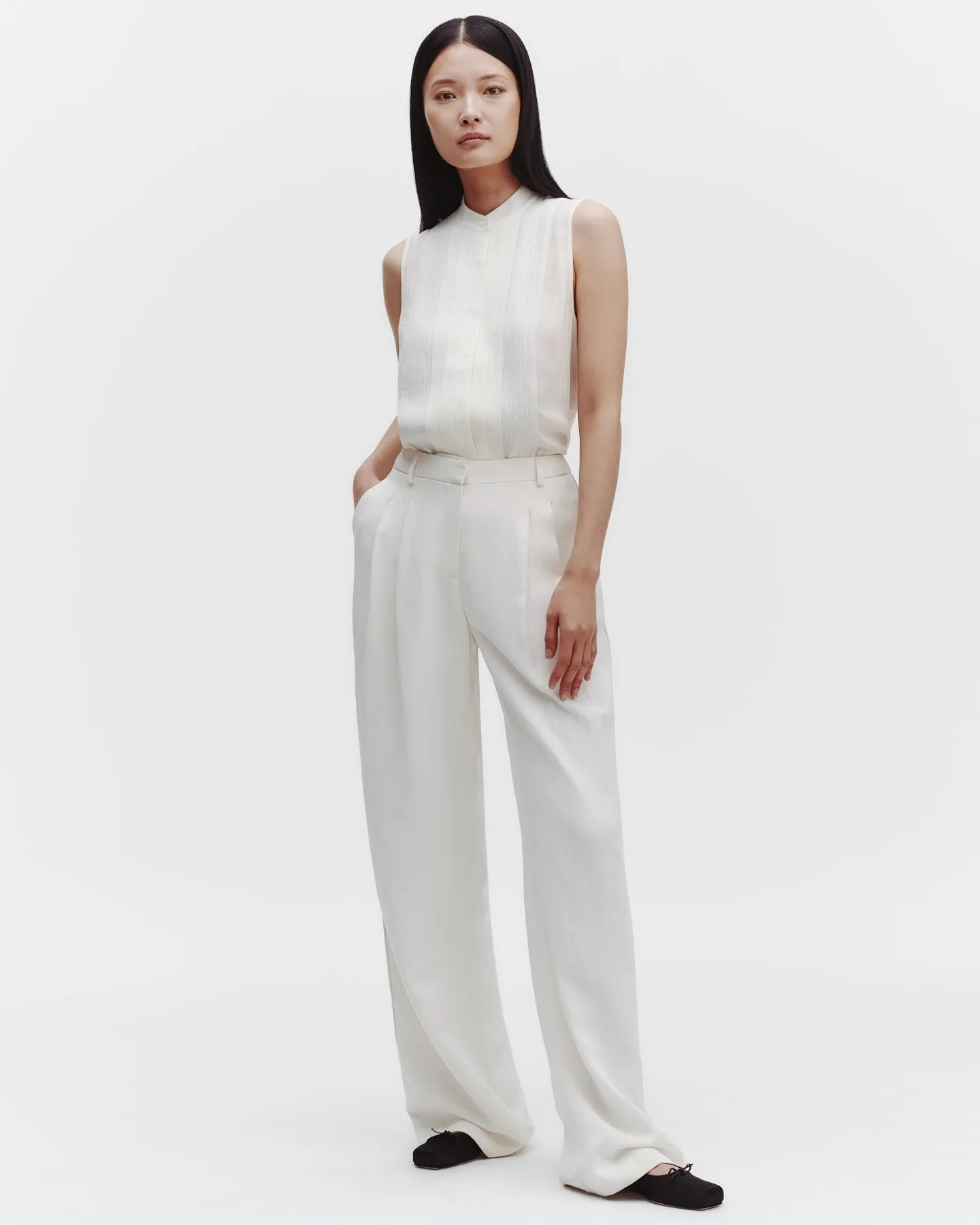 Sulli Pant with Paillettes in Coated Viscose Linen sold by TWP CLOTHING product image thumbnail 3