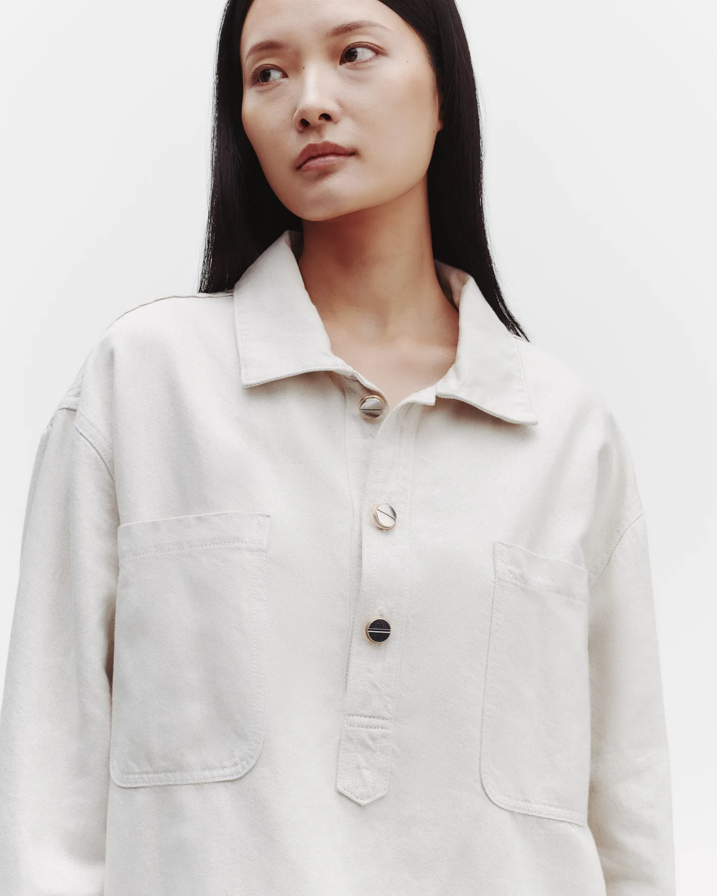 At Ease Popover in Japanese Denim sold by TWP CLOTHING product image thumbnail 3