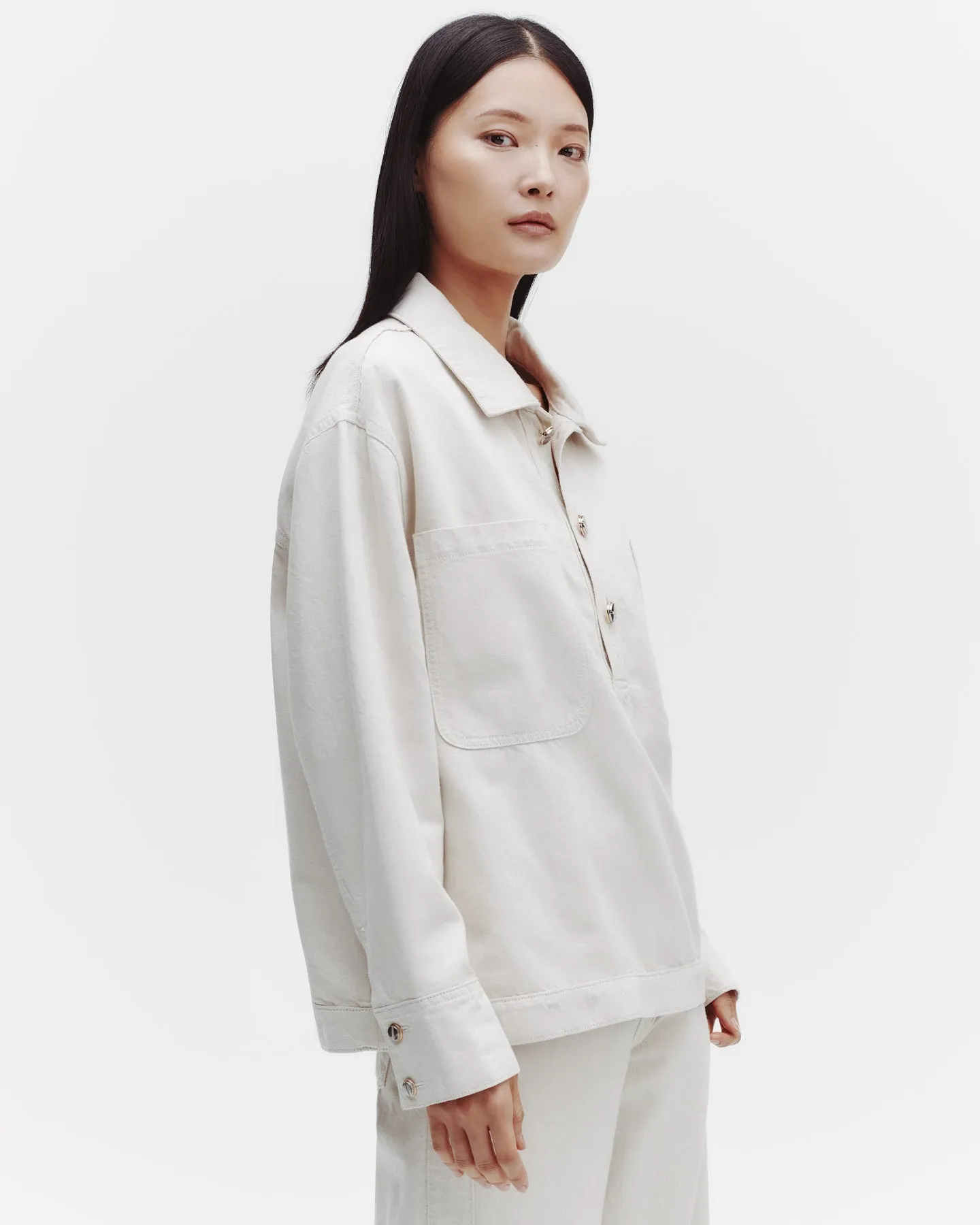 At Ease Popover in Japanese Denim sold by TWP CLOTHING product image thumbnail 5