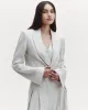 Blazer with Pleat Placket in Linen Viscose sold by TWP CLOTHING