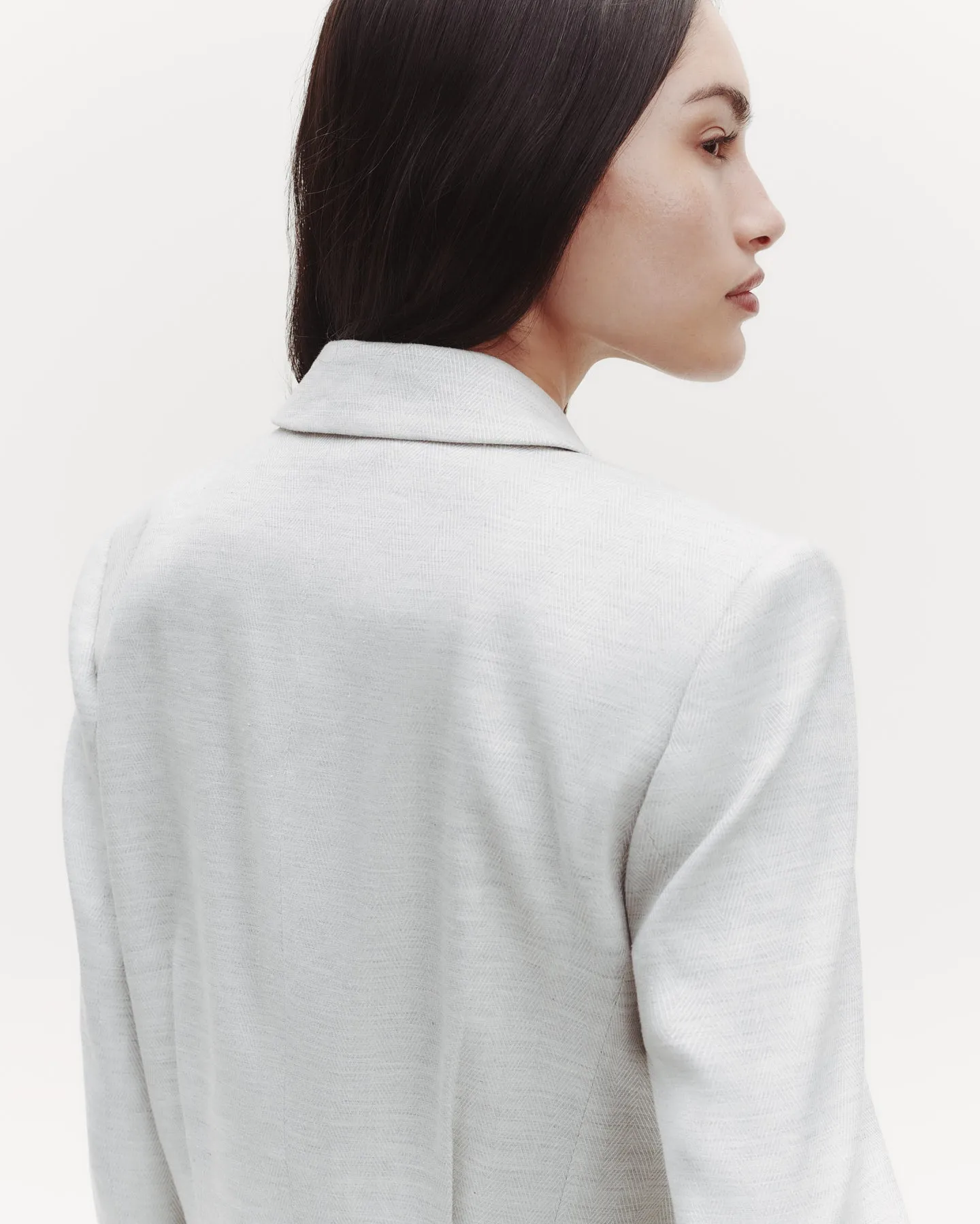 Blazer with Pleat Placket in Linen Viscose sold by TWP CLOTHING product image thumbnail 2