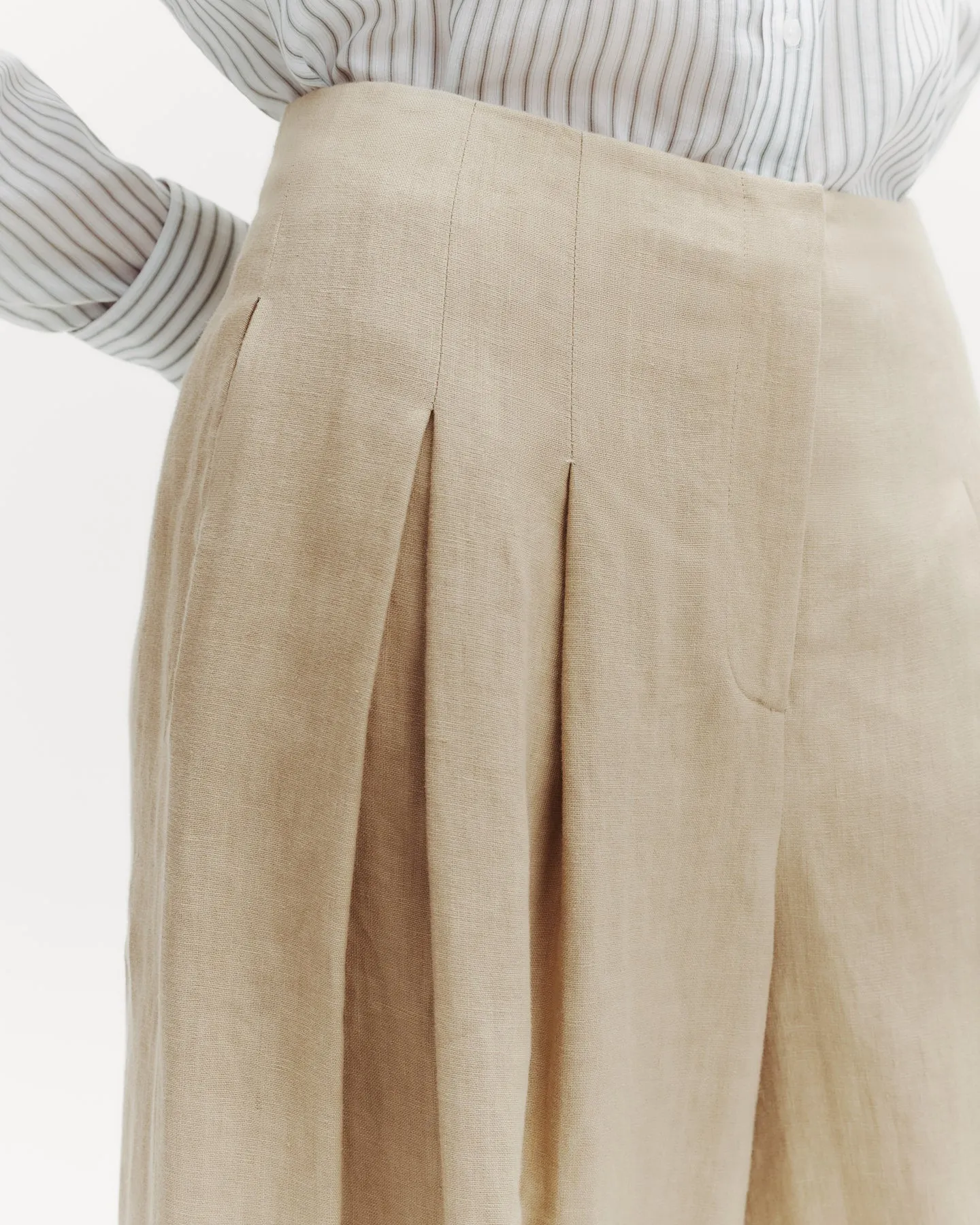 Drew Pant in Washed Linen sold by TWP CLOTHING product image thumbnail 2
