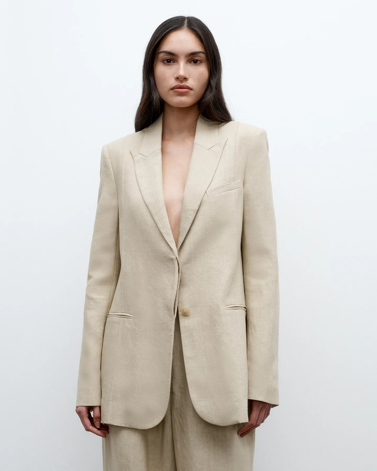 Morgan's Blazer in Washed Linen Suiting sold by TWP CLOTHING product image thumbnail 2