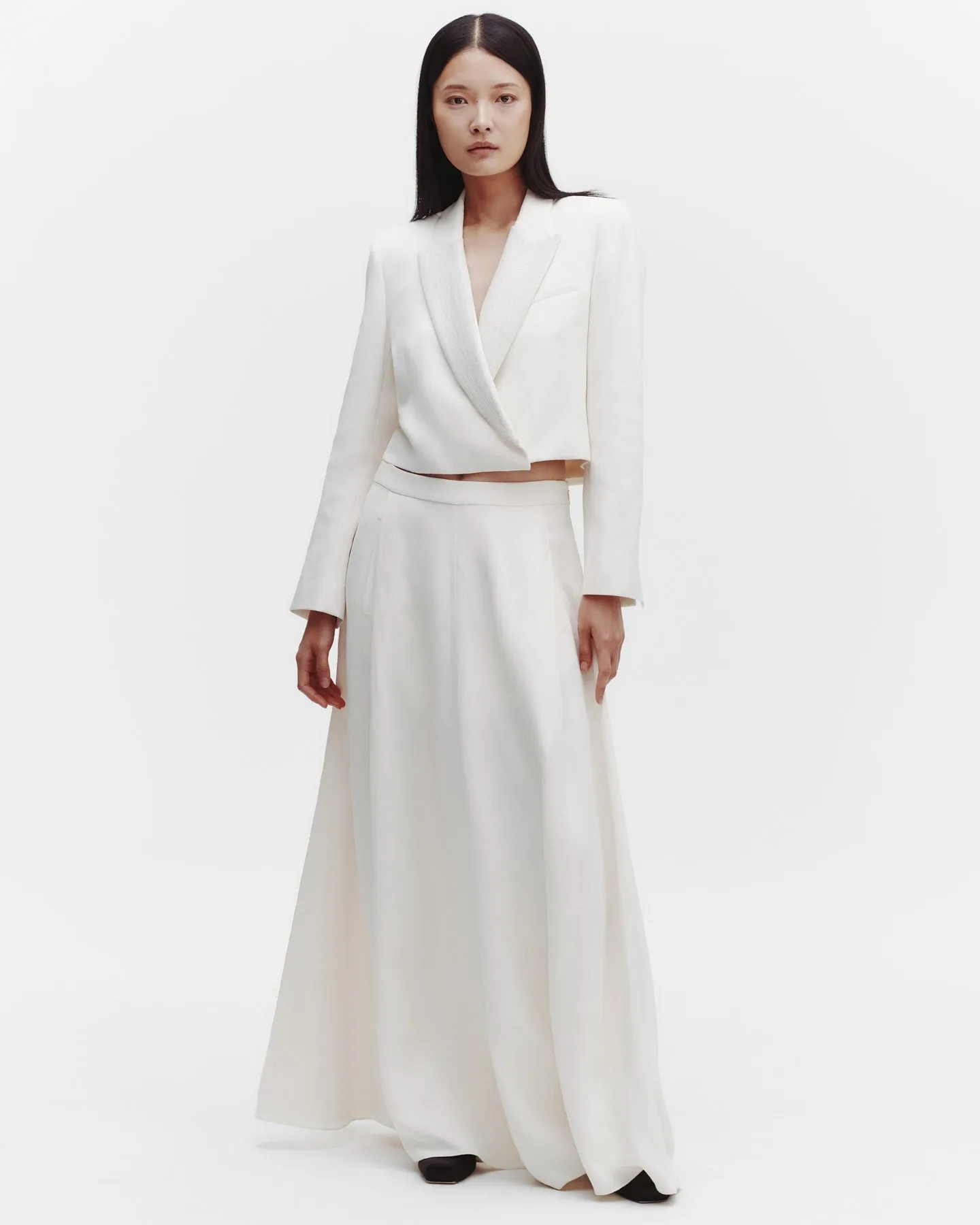 Cecelia's Skirt in Coated Viscose Linen sold by TWP CLOTHING