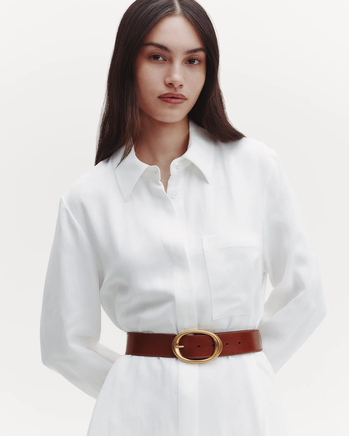 Jenny's Gown in Coated Viscose Linen sold by TWP CLOTHING product image thumbnail 3