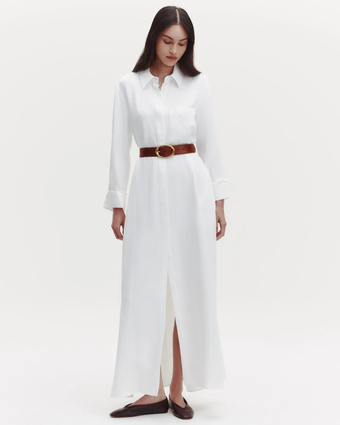 Jenny's Gown in Coated Viscose Linen sold by TWP CLOTHING product image thumbnail 2