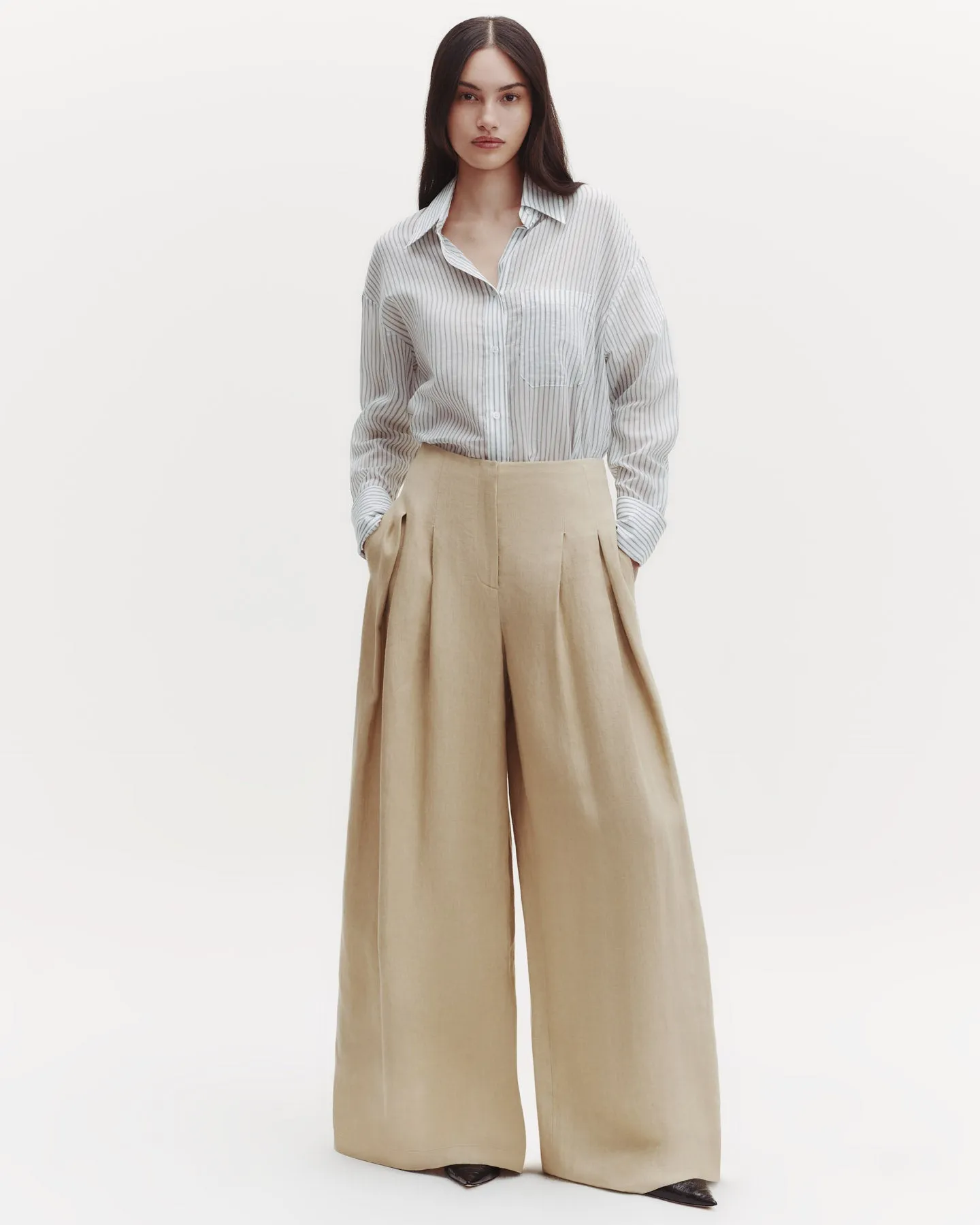 Big Joe Shirt in Cotton Silk Barre Stripe sold by TWP CLOTHING product image thumbnail 4