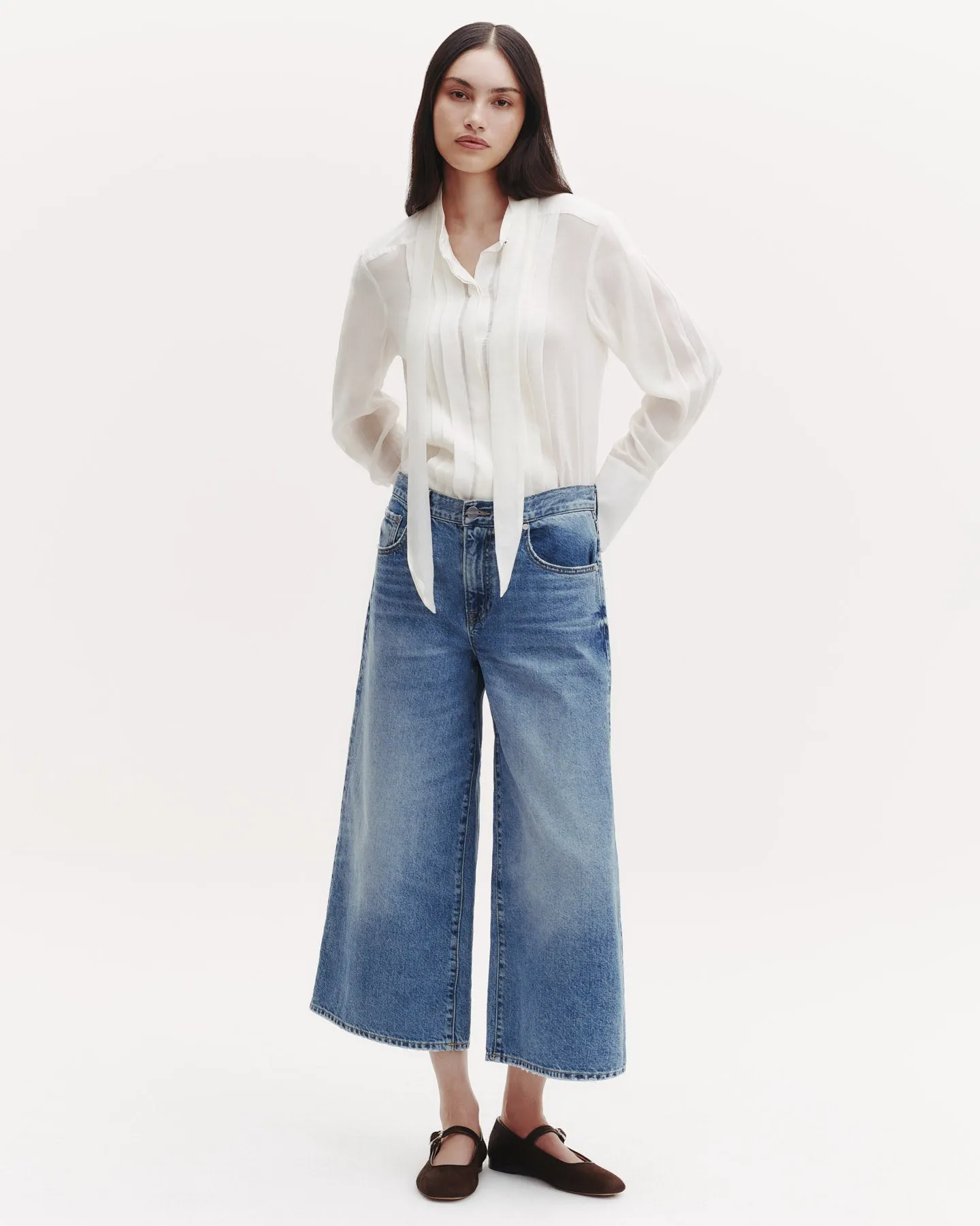 Tiny Tiny Dancer Jean in Vintage Washed Denim sold by TWP CLOTHING