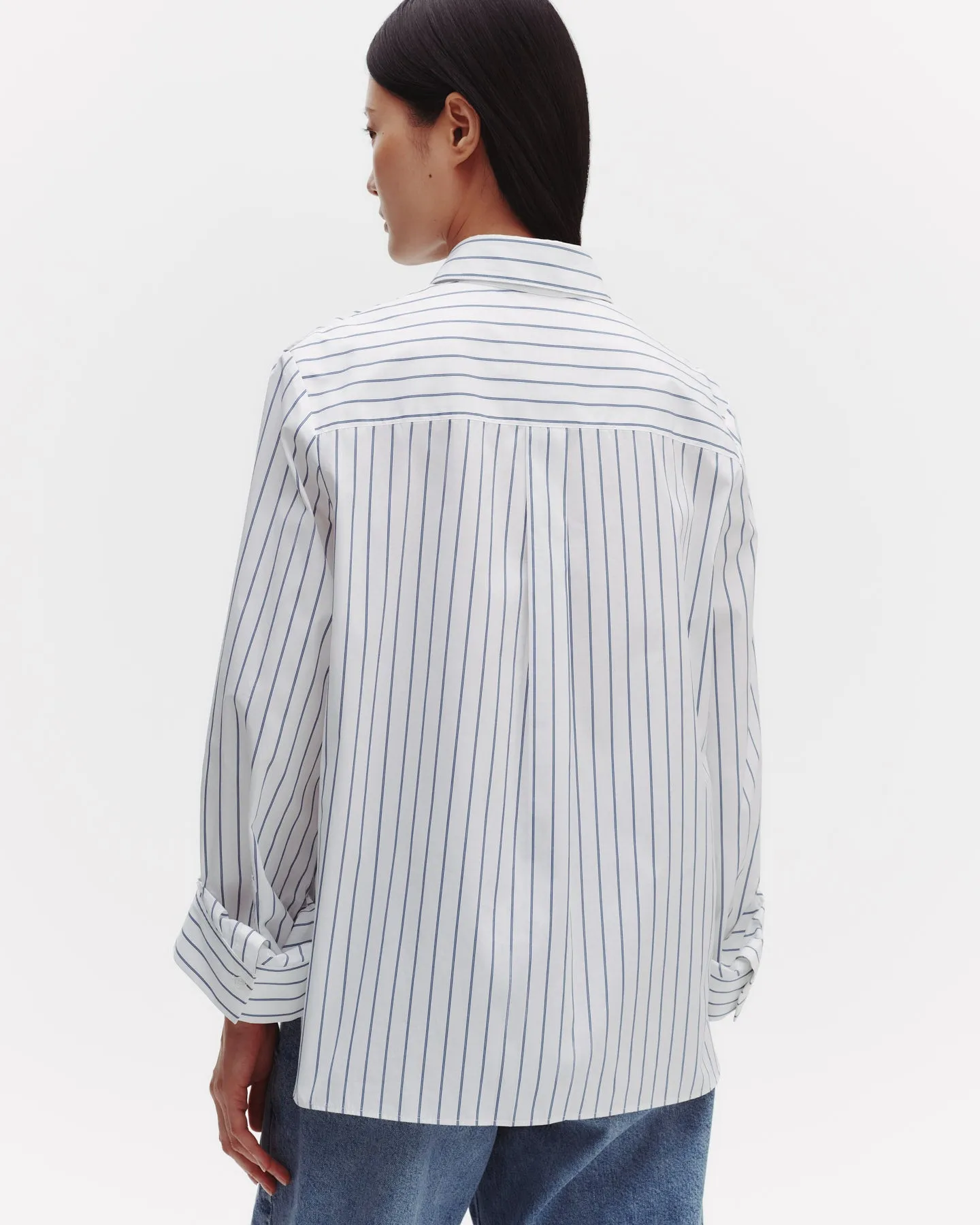 The Next Morning Shirt in Track Stripe Cotton sold by TWP CLOTHING product image thumbnail 4
