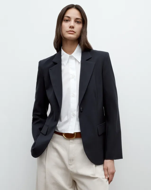 Supper Jacket in Ultrafine Stretch Suiting sold by TWP CLOTHING