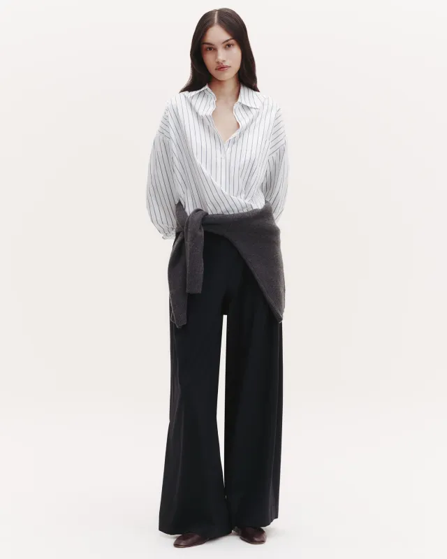 Eva Pant with Tux Pleat in Ultrafine Stretch Suiting sold by TWP CLOTHING