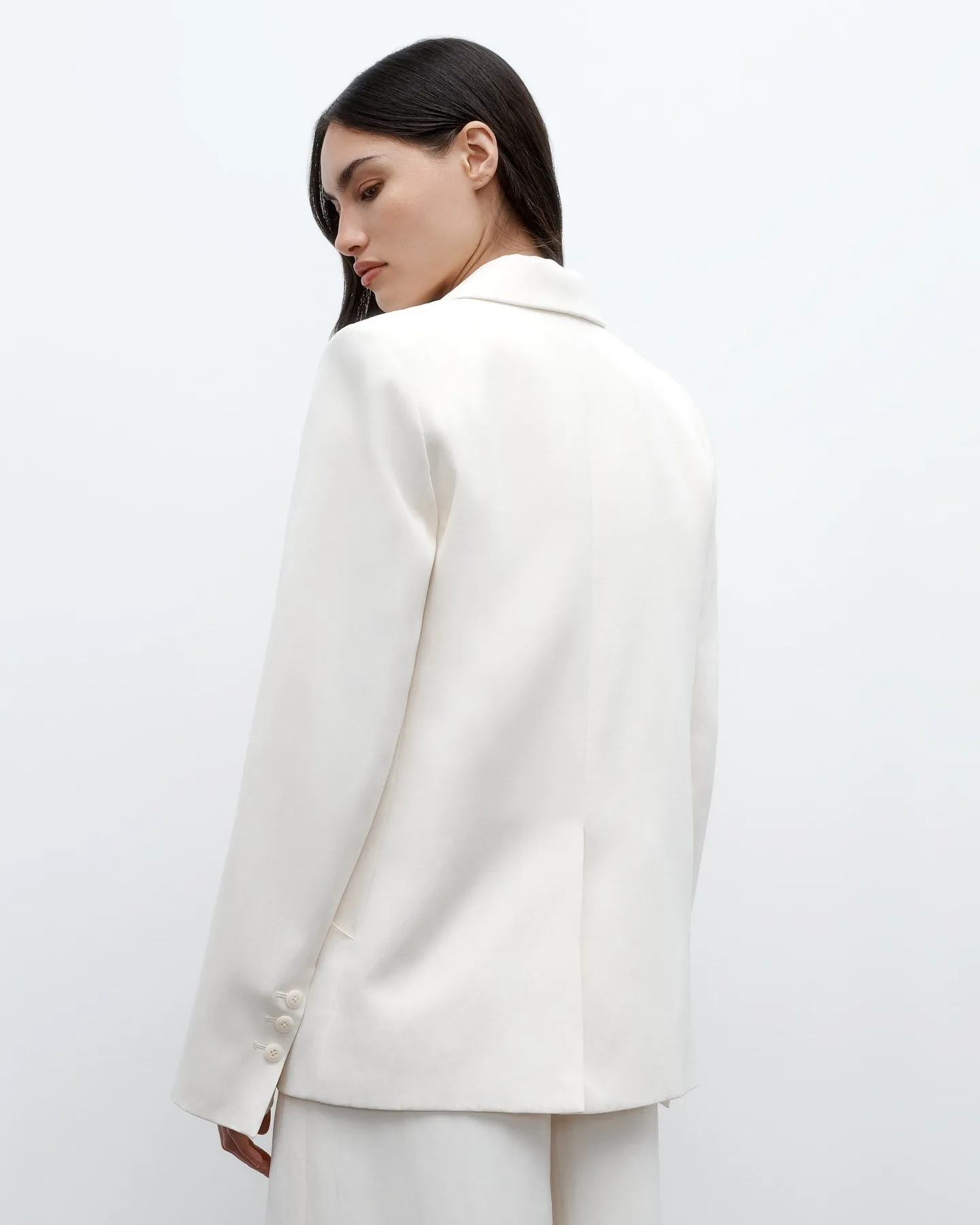 Perfect Boyfriend Blazer in Coated Viscose Linen sold by TWP CLOTHING product image thumbnail 4