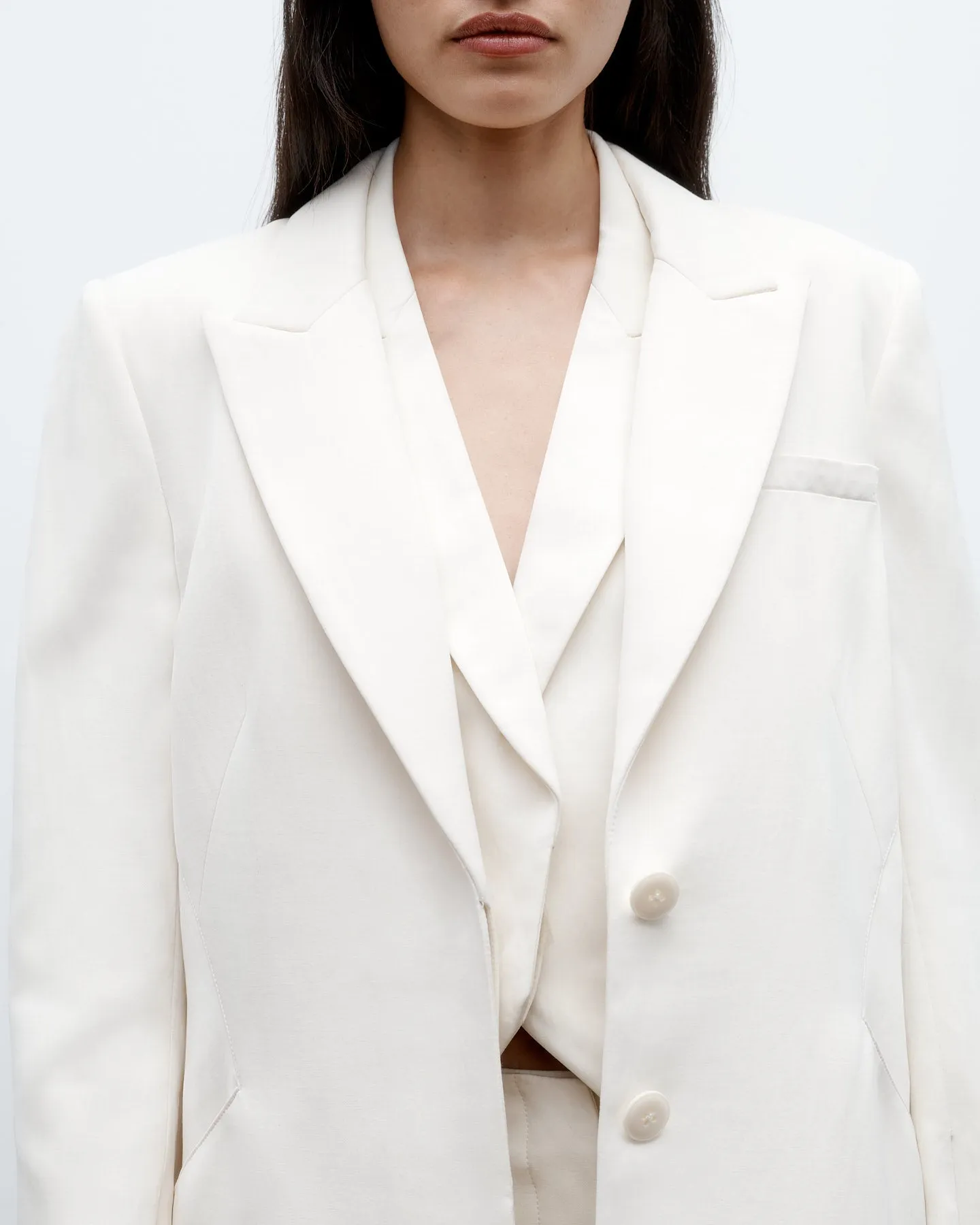 Perfect Boyfriend Blazer in Coated Viscose Linen sold by TWP CLOTHING product image thumbnail 5