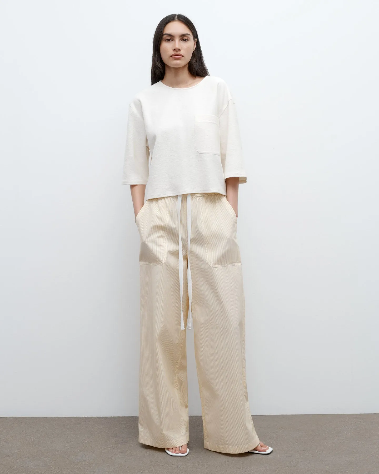 Main St. Pant in Banker Stripe Cotton sold by TWP CLOTHING