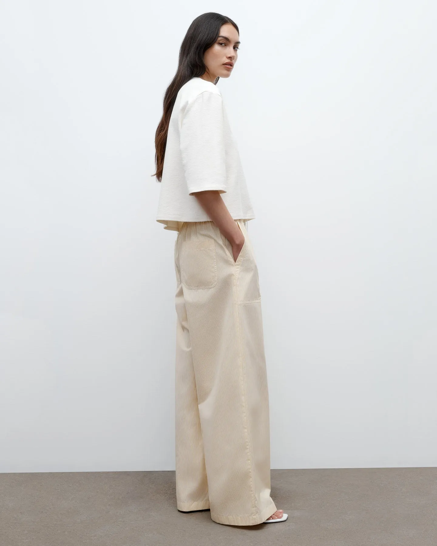 Main St. Pant in Banker Stripe Cotton sold by TWP CLOTHING product image thumbnail 5