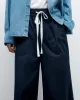 Cropped Main St Pant in Vintage Washed Poplin sold by TWP CLOTHING